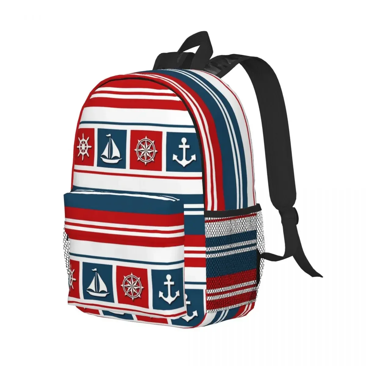 

Рюкзак с морскими символами и якорем, студенческая сумка для книг для мальчиков и девочек, детская школьная сумка, компьютерные сумки на плечо для мужчин и женщин