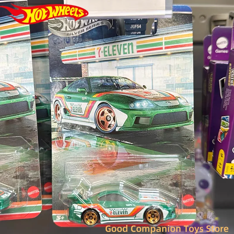 

Original Brand Hot Wheels Silver Series 7-Eleven Exclusive Toyota Supra 1/64 Scale Die-Cast Model Limited Rare Cars Boy Gifts