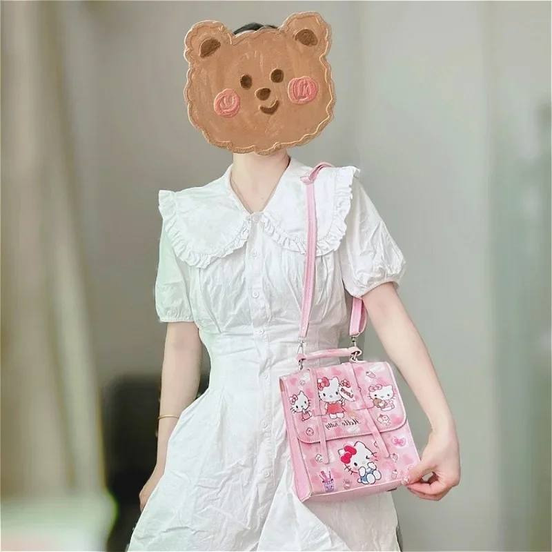 Sanrio Hello Kitty Plecak Powrót do szkoły Postać z anime Kuromi My Melody Wzór Kawaii Torba na ramię Crossbody Prezent dla kobiet