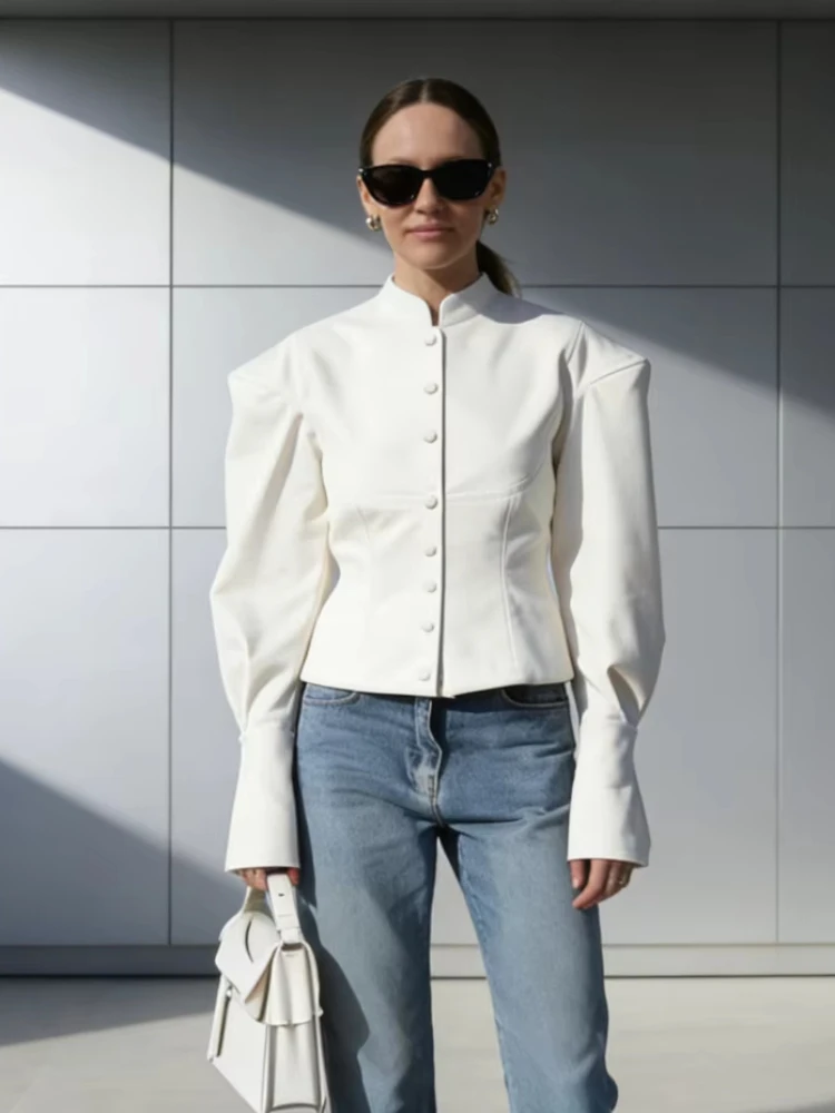 Tsiisd Fashion Tapered Waist V-Neck Suit Outwear For Women Commute Slim Patchwork High Waist New Coat Female Blazers Coat 2026