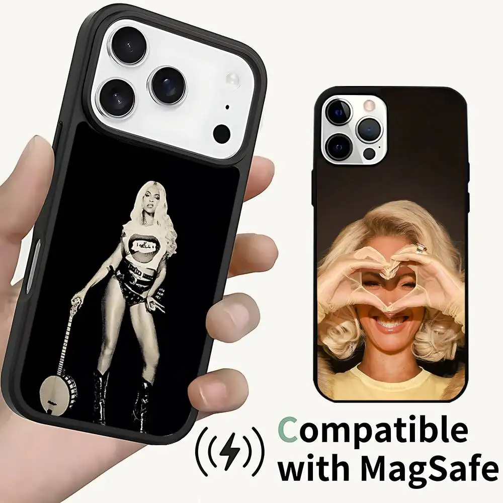 

B-Beyonce Cowboy Phone Case For iPhone 17,16,15,14,13,12,11,Pro,Max,Plus,Mini,SE4,E Magnetic Magsafe Wireless Charging