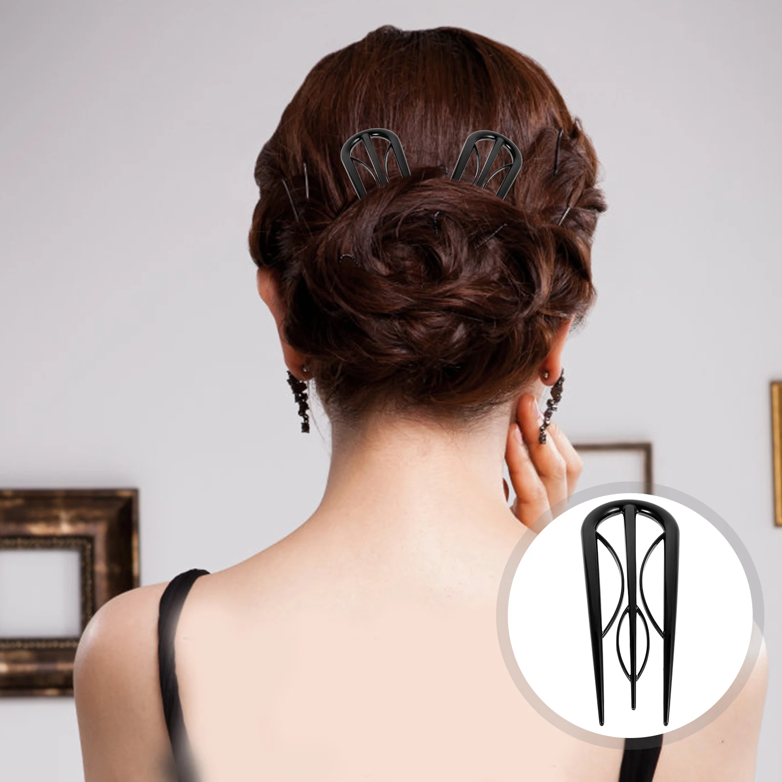 دبوس شعر فرنسي تويست شوكة نسائية سهلة التصميم إكسسوارات بلاستيكية على الطراز الصيني للمرأة