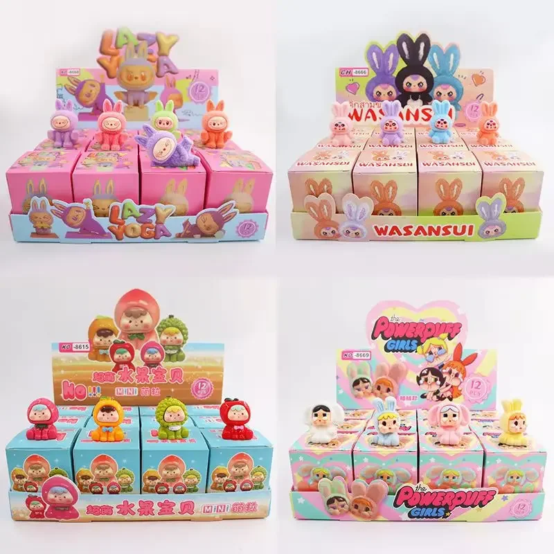 2025 nueva serie de cajas ciegas Mini flocado exquisito lindo muñeca regalo Diy colgante Kawaii accesorios decoración juguetes Kawaii regalo
