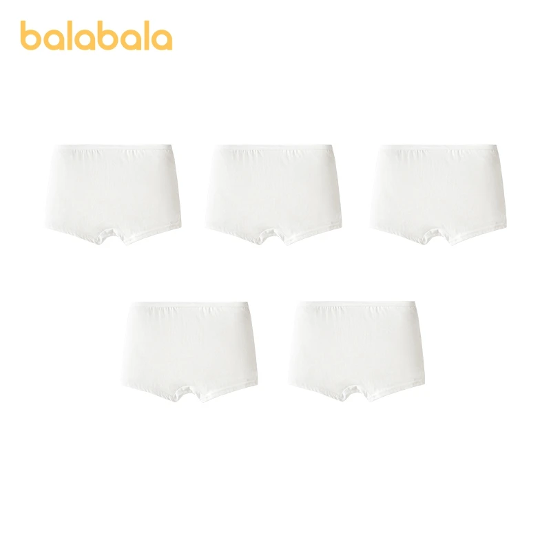 Balabala Children Disposable Underwear Boys Girls Square-Cut Shorts for Older Triangular No-Wash Daily Disposable Pack of Five