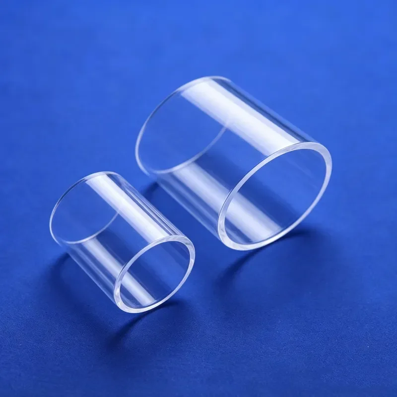 High Purity Fused Quartz Glass Tube Transparent Cylindrical Pipe Heat Resistant Industrial Laboratory Equipment Custom Size