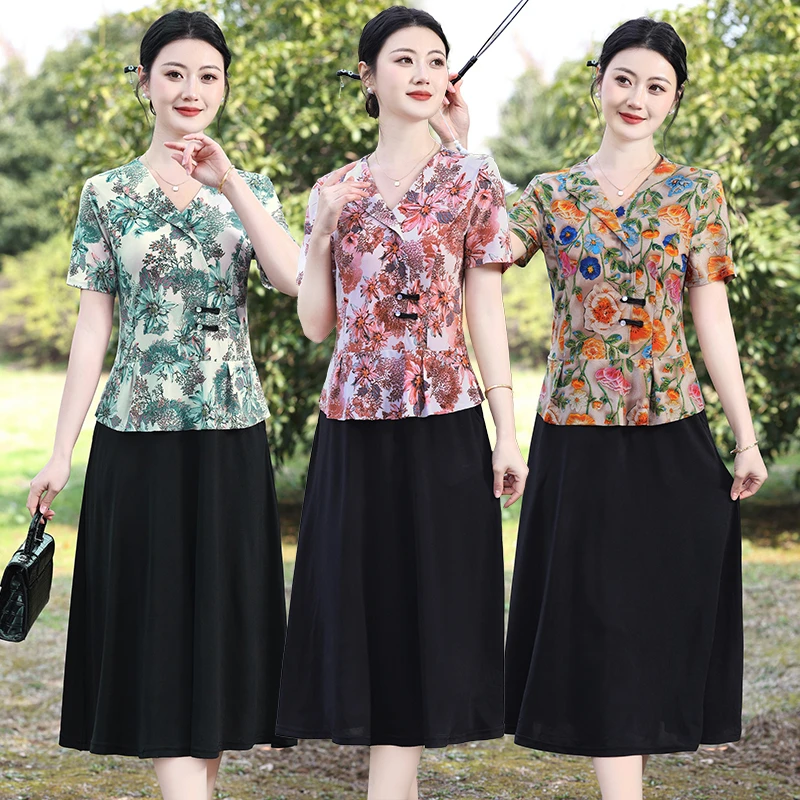 

Женские платья с v-образным вырезом, ансамбли для встреч на открытом воздухе, лето 2022, одежда больших размеров в саду, ботаническом цвете