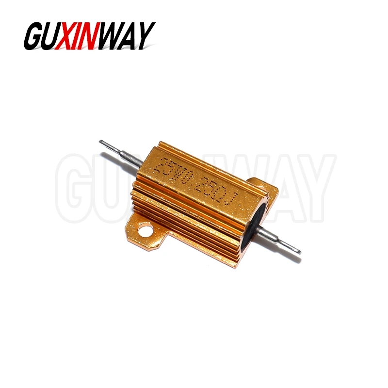 RX24 5W 10W 25W アルミパワーメタルシェルケース巻線抵抗器 0.01Ω～30KΩ 1Ω 2Ω 3Ω 5Ω 6Ω 8Ω 10Ω 20Ω 100Ω 150Ω 1KΩ 10KΩ 20KΩ 100KΩ
