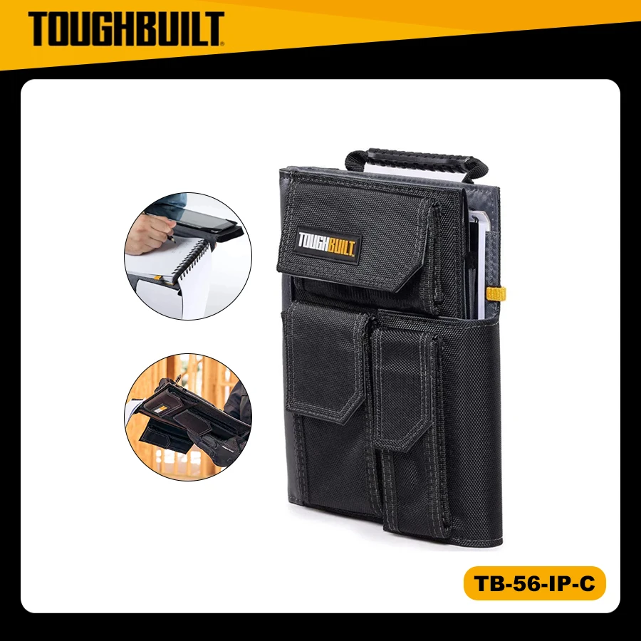 TOUGHBUILT  IPad Organizer Grid Notebook Portable Tablet Work Bag Wear-resistant and Waterproof Bag Toughbuilt Bag TB-56-IP-C