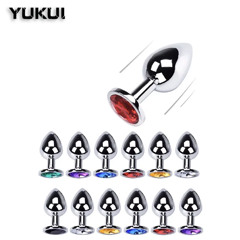 Plug anale rotondo Giocattoli del sesso 3 dimensioni Metallo Acciaio inossidabile Butt plug liscio Dilatatore anale Massaggiatore della prostata Dildo Articoli intimi per adulti