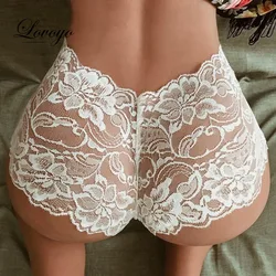 Floral Transparent Women Lace Panties Briefs High Rise Knickers Sexy Brief Underwear for Sex Ladies Brief Erotic Lingerie Sexy