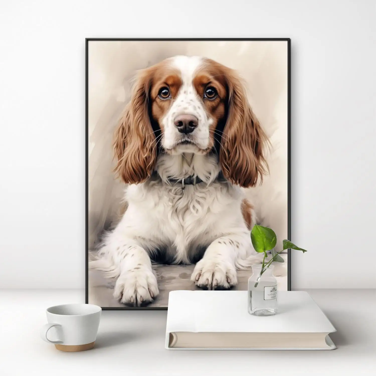 Elegant Clumber Spaniel 5D Diamond Painting Vintage British Noble Dog DIY Diamond Embroidery Home Wall Decor DIY Crafts