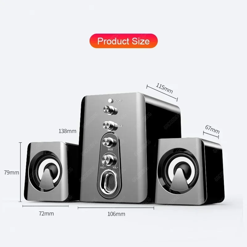 Home Theatre System Bluetooth Speaker Altavoces Cinema Bleutooth Speakers Bocinas Sound Caixa De Som Para PC Computer Desktop images - 6