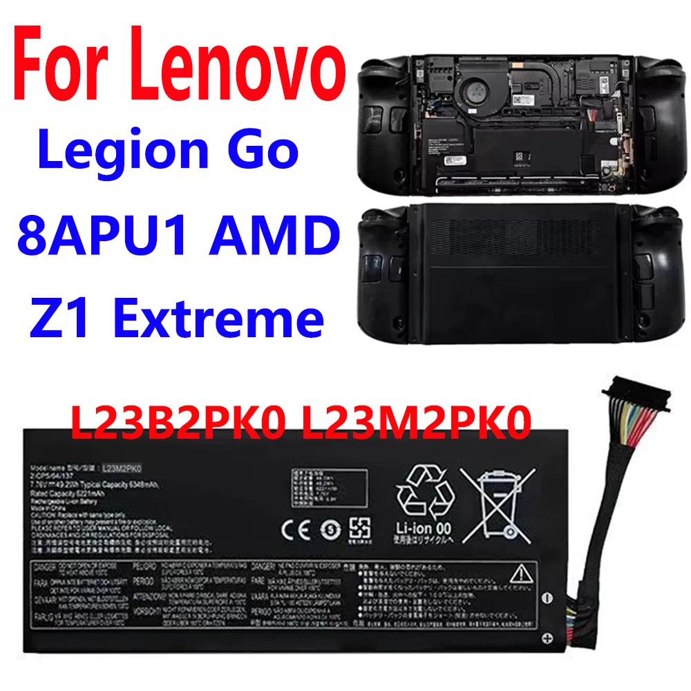 

100%New 48.3Wh high Capacity L23B2PK0 L23M2PK0 Battery For Lenovo Legion Go 8APU1 AMD Z1 Extreme Gaming Handheld PC Battery Part