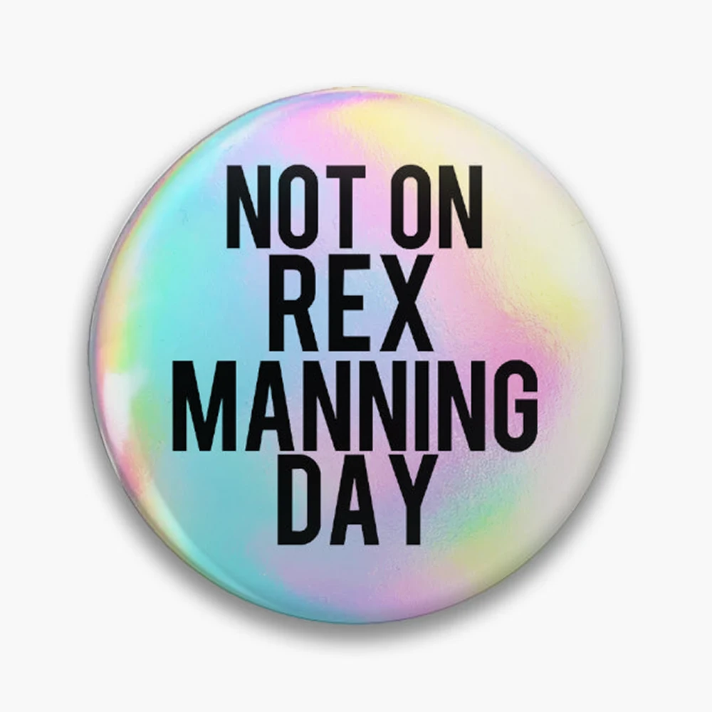 Not On Rex Manning Day Empire Records  Pin Holographic Star Heart Pin Brooches Laminated Button Fashion Accessory