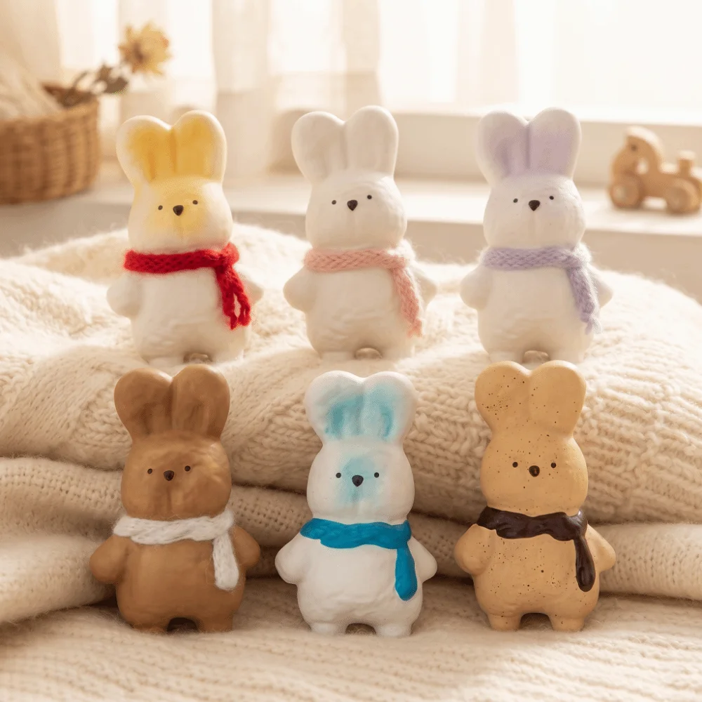 Slow Rebound Rabbit Squishy Toys Bunny Super Soft Rabbit Squeeze Toys Slow Rising Assorted Colors Rabbit Slow Rising Toys