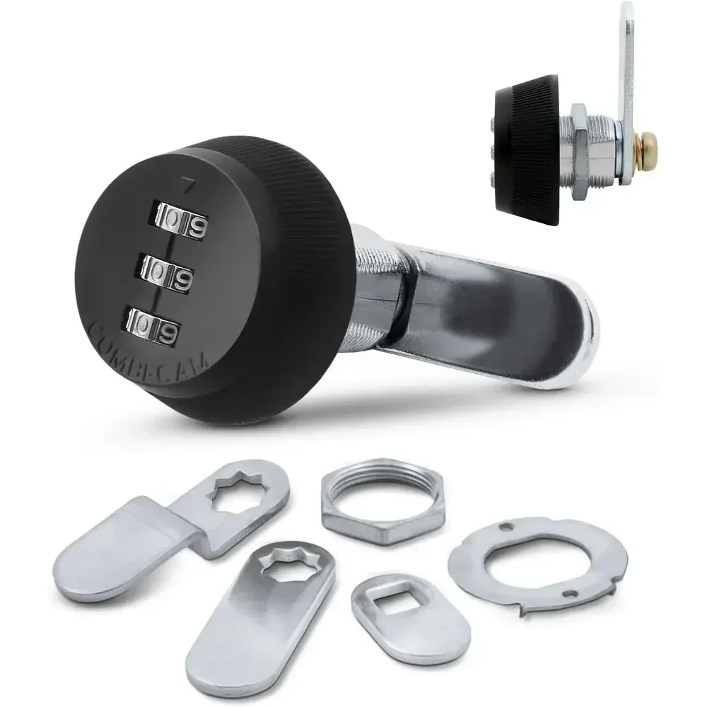 FJM Security 7850R-S-Black Combination Cam Lock, 5/8