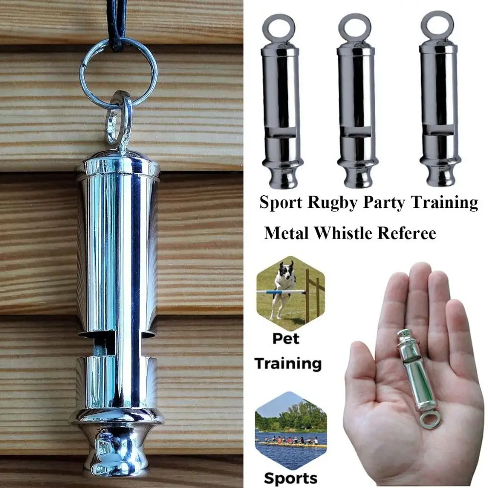 High Quality With Rope Metal Whistle Aluminum Alloy 4 Styles Referee Sport Whistle Rugby Party Whistle Training School Soccer