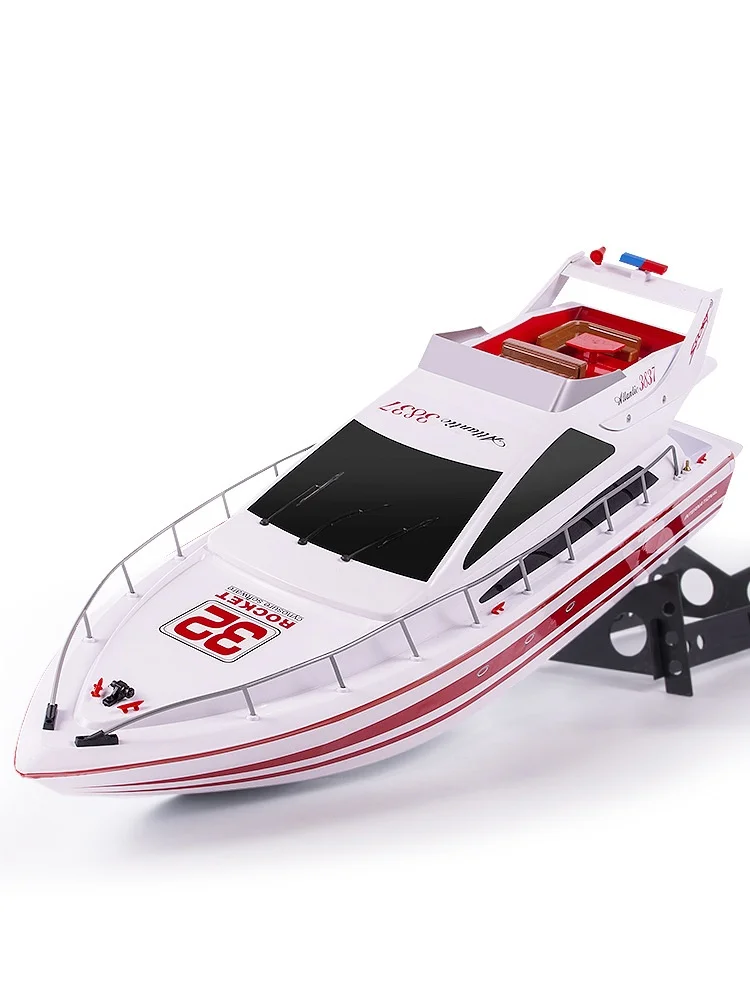 Rc Boat 2.4g Remote-controlled Boat High-speed Simulation Yacht Children\'s Electric Water Fishing And Nesting Boat Toy Boat Gift