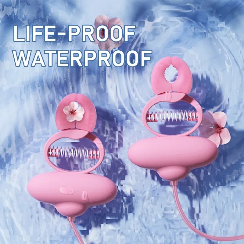 هزاز لتدليك الثدي بـ 10 سرعات ومشابك حلمة كهربائية - لعبة زوجين مزدوجة المتعة لتحفيز G-Spot والحلمة #6