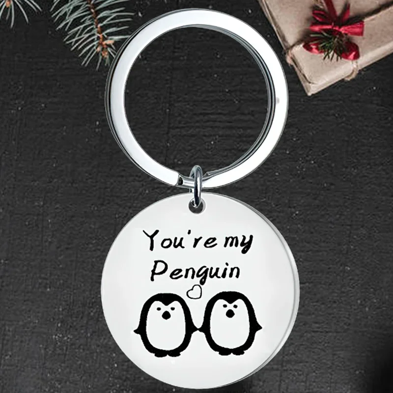 

Cute Penguin Lover Gifts Keychain Pendant Couple Boyfriend Girlfriend Key Chain Keyrings You're My Penguin