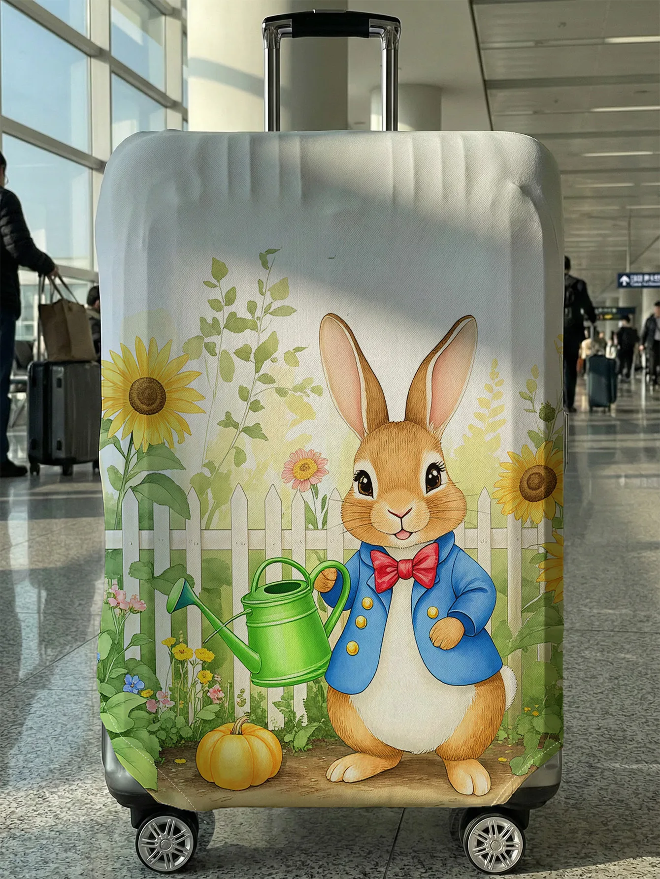 

Чехол для багажа с принтом Peter Rabbit Garden Watering Print, подходит для чемоданов 18-32 дюймов, чехол для ручки чемодана, дорожные аксессуары