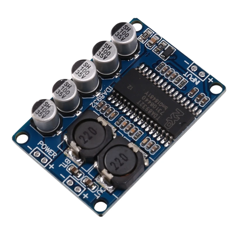 2 Pcs Digital Power Amplifier Board Module 35W Mono Amplifier Module High-Power TDA8932 Low Power Consumption