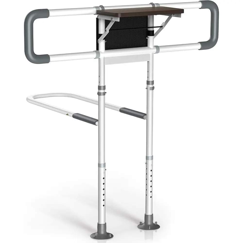 

Bed Rails or Elderly Adults Saety with oldable Side Table, ASApproved Adjustable Bed Assist Rail or Seni, Non-Slip Handle, Stora