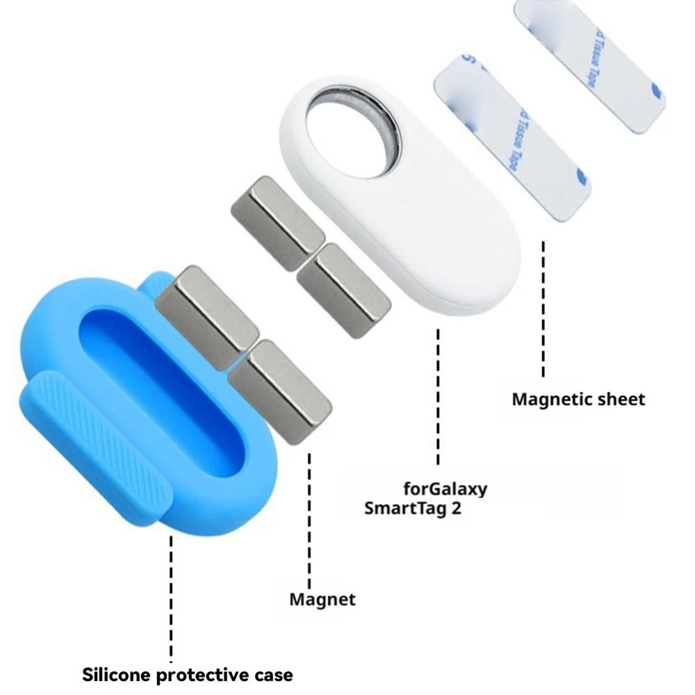 For Samsung Smart Tag 2 Magnetic Holder Anti-loss Silicone Protective Case for SmartTag2 Cover Car Bike Drones Skateboards view 5