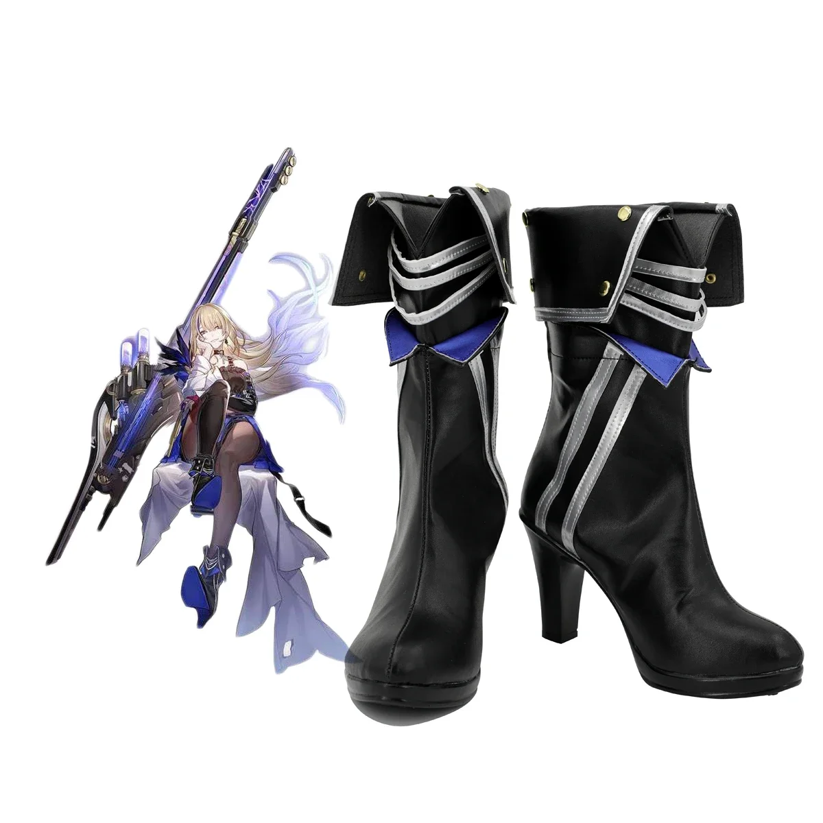 

Honkai Star Rail Serval Cosplay Boots High Heel Shoes Custom Made Any Size