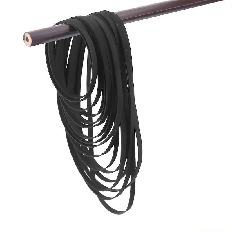 

E56B 3mm Wide Flat Drive Belt Turntable Rubber Belt Replacement Fits for LP Vinyl Record Player Phono Belt-Driven Turntables