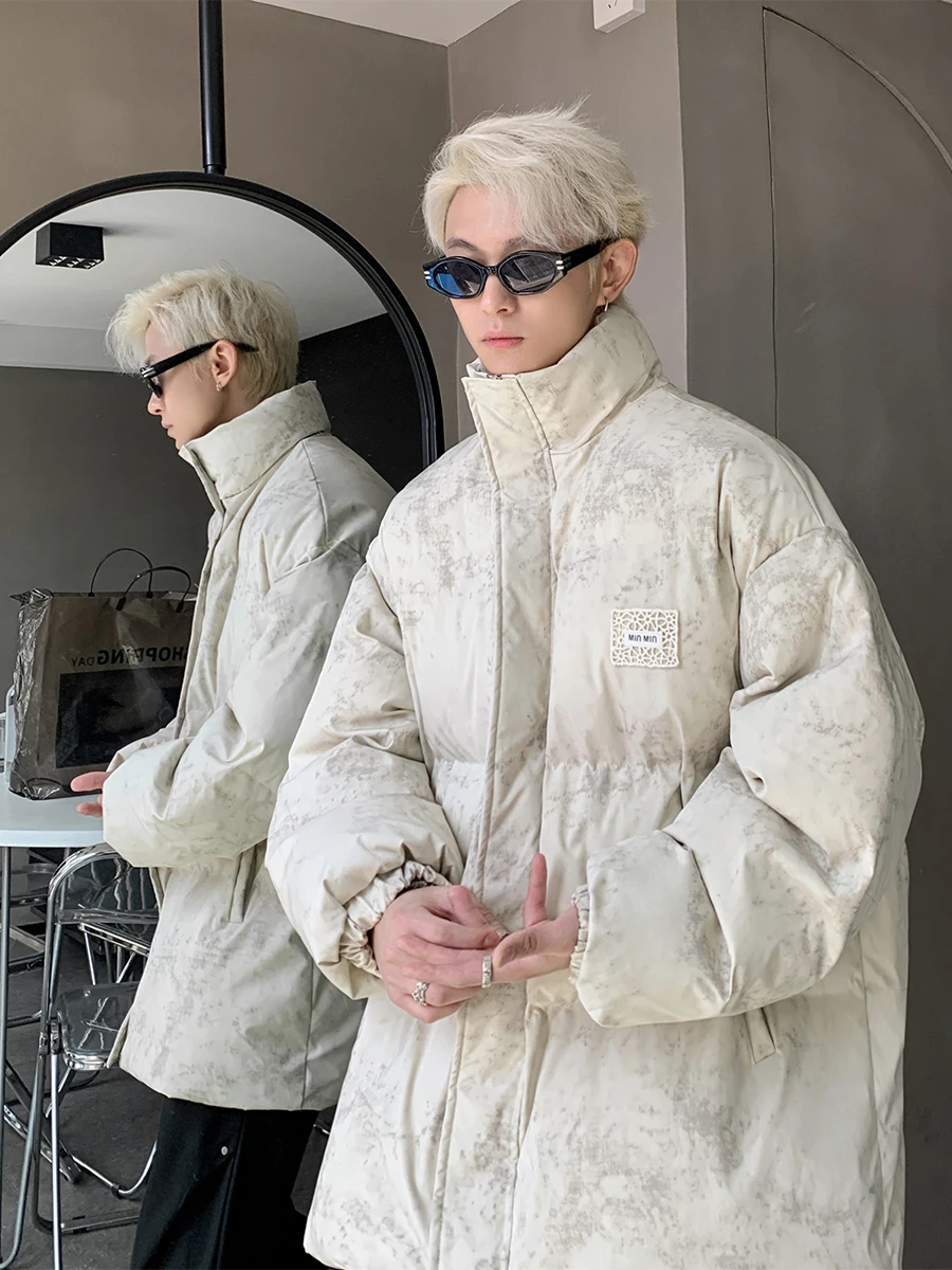 

Мужская зимняя куртка Thiened из окрашенного хлопка с подкладкой, воротник-стойка, уличный стиль, бренд LPZ, теплая верхняя одежда для подростков