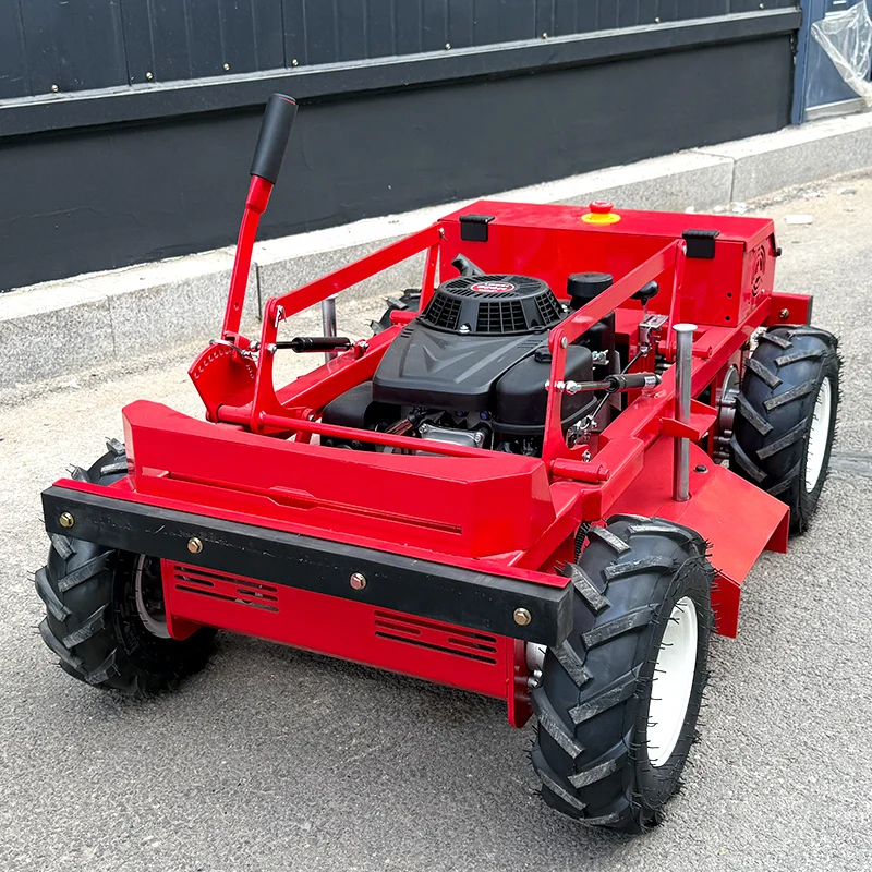 

Factory-customized remote-controlled lawn mower, small-scale agricultural orchard park slope-type four-wheel lawn mower
