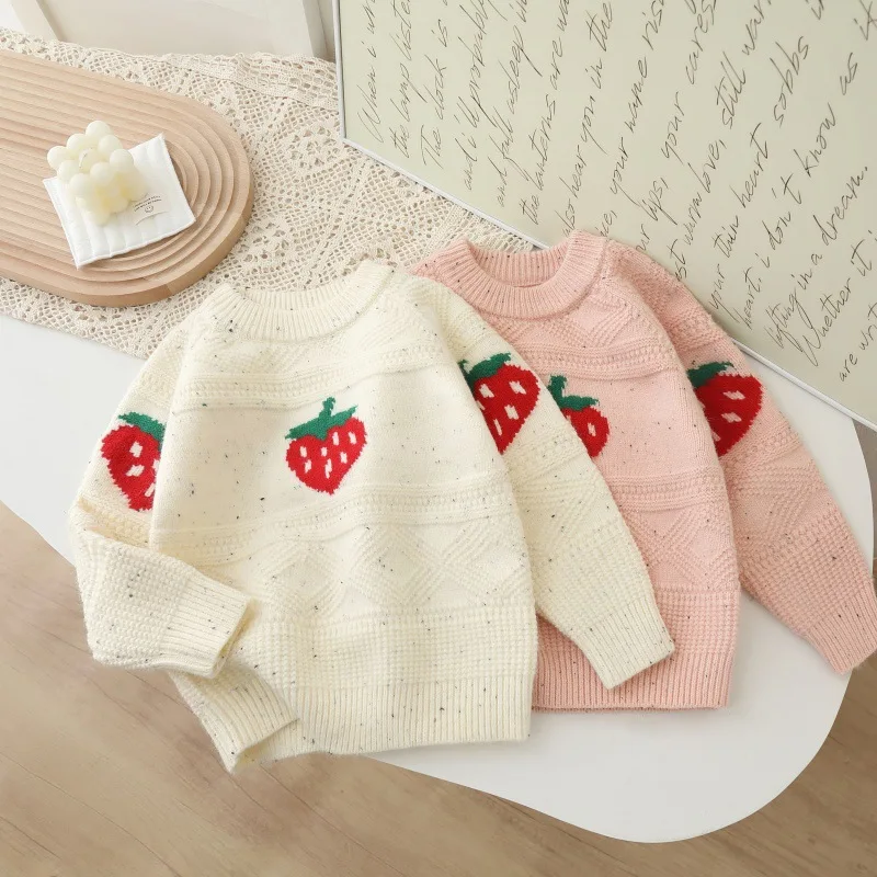 

Girls Knitted Sweaters Spring Autumn 2025 Children Woolen Jersey Tops For Baby Girl Pullover Sweater Kids Cute Outerwear Outfits