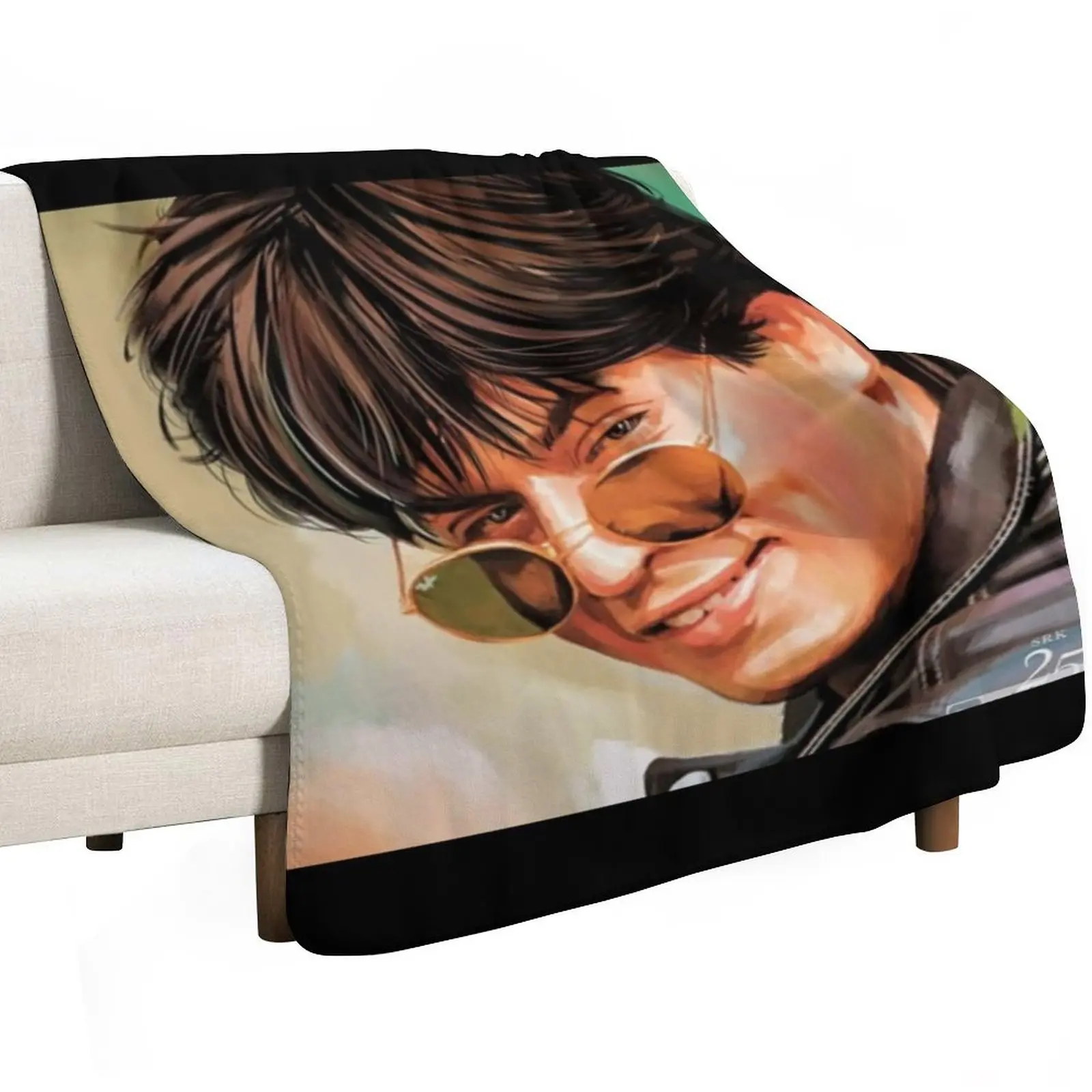shah rukh khan painting Throw Blanket Loose Sofa Throw Bed covers cosplay anime Thin anime Blankets