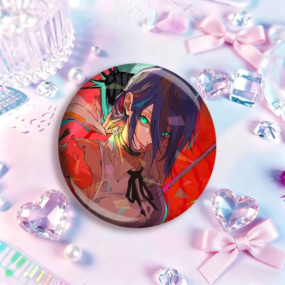 Best Girl Hybrid Reze Icon Badge Handmade Tinplate Brooch for Chest Ornament Gifts Easter decorations