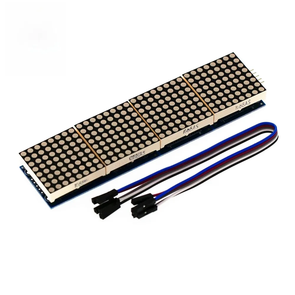 MAX7219 Dot Matrix Display Module 4 IN 1 for Arduino Raspberry Pi Microcontroller LED Control with 5P Wire