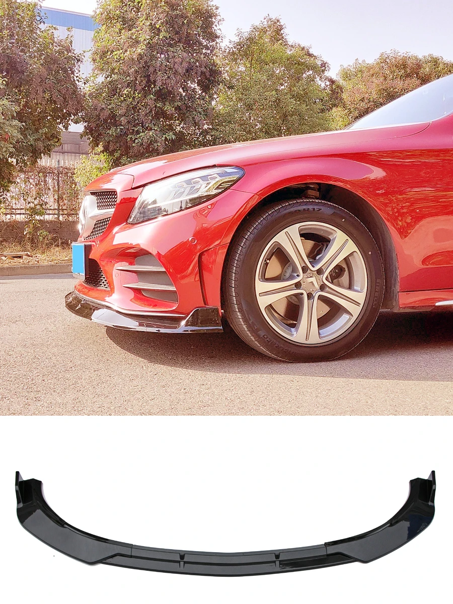 

Front Bumper Spoiler for Benz W205 C200 C260 C180 C300 Splitter C Class Car Skirts Body Kit Accessories