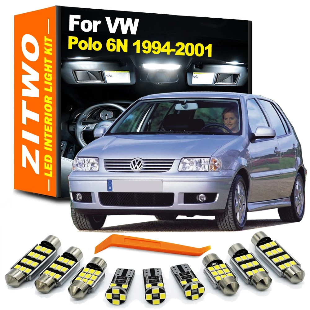 ZITWO 7Pcs LED Interior Dome Map Trunk Light Kit For VW Volkswagen Polo MK3 6N 6N1 6N2 1994 1995 1996 1997 1998 1999 2000 2001