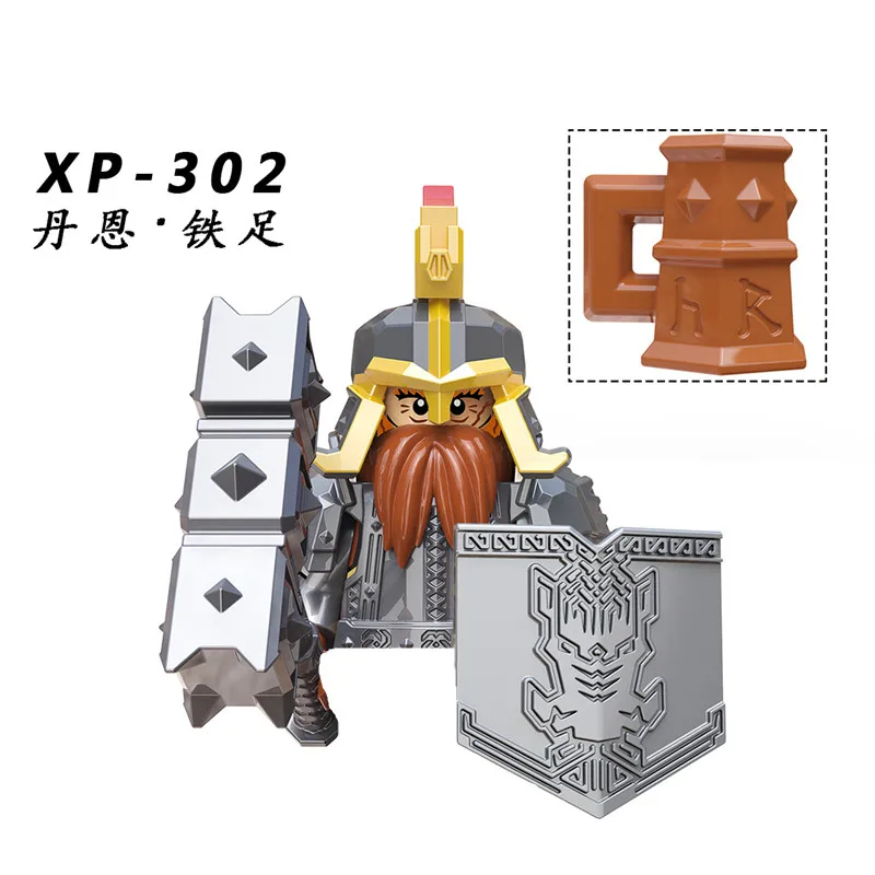 Medieval Demon World Series Dwarf Warrior Mini Action Doll Dann Iron Foot Knight Assembled Toys with Weapons Children Toys Gifts