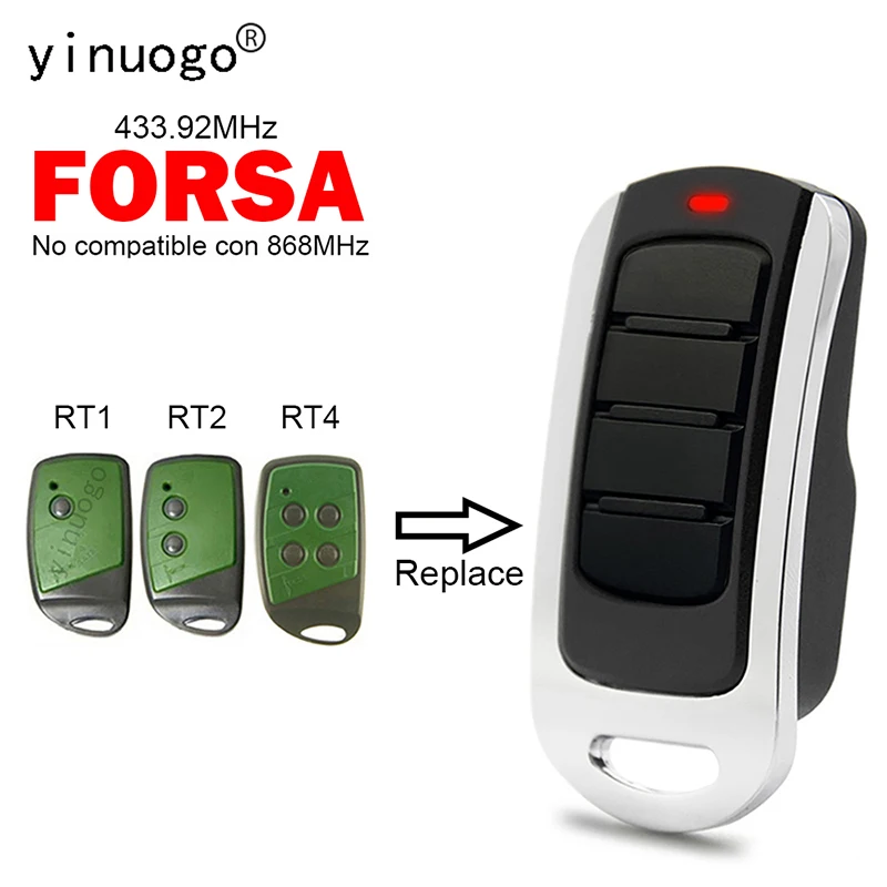 FORSA RT1 RT2 RT4 Garagentoröffner Fernbedienung 433,92 MHz Rolling Code Tor Fernbedienung