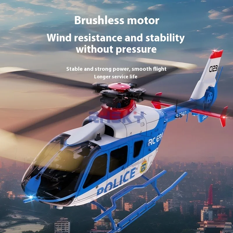 Cree-Hélicoptère RC 6CH EC135, Double Brushless, Transmission Directe, Pagaie Unique, Sans Ail, Modèle 3D, Flux Optique, Jouets, Nouveau