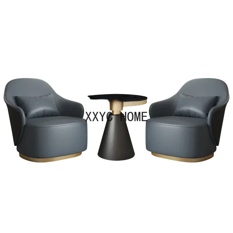 Curved Backrest Single Sofa Chair Light Luxury Modern Leisure Rotatable Lazy Sofa