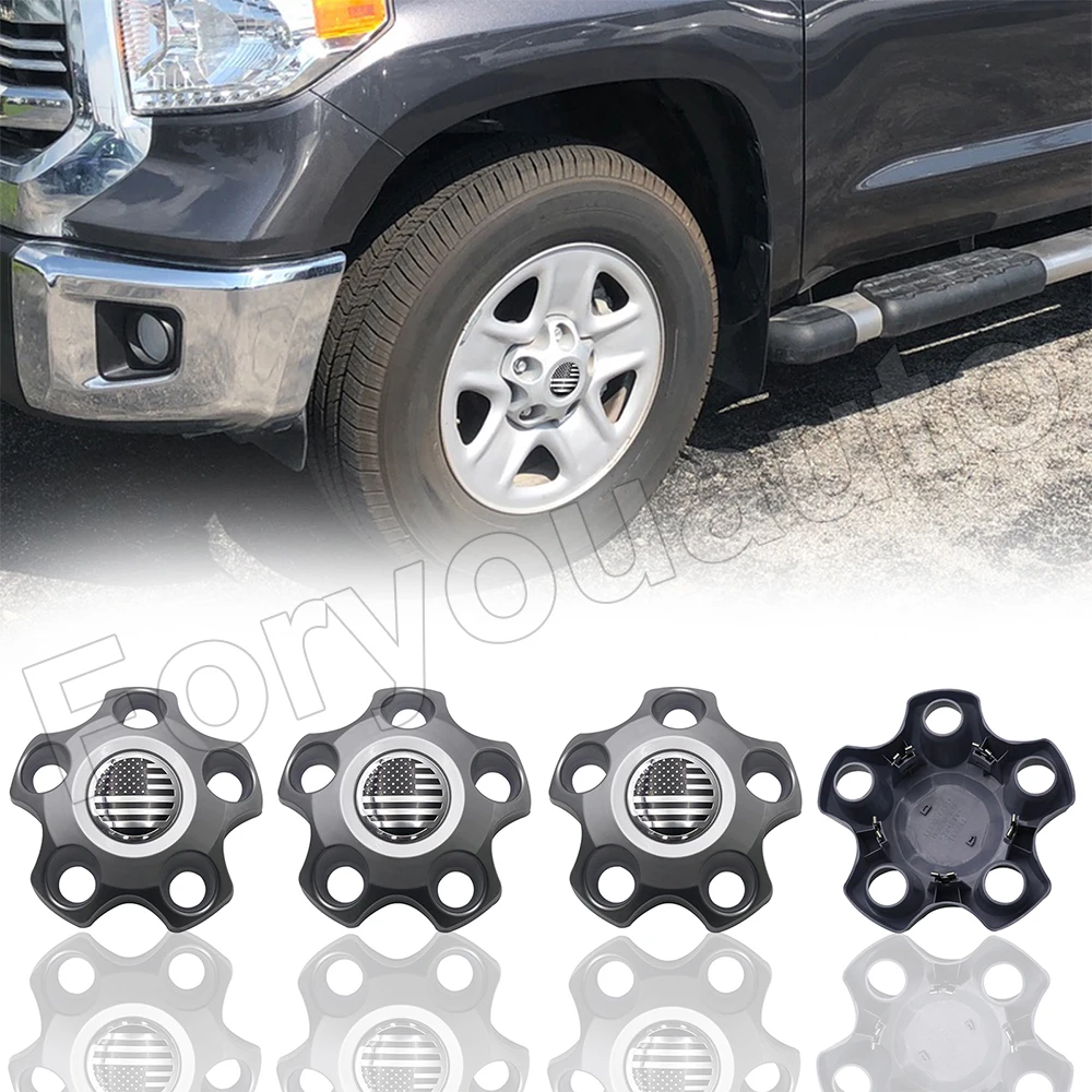 

4 шт., колпачки на колеса Toyota Tundra 2008-2021 с логотипом американского флага