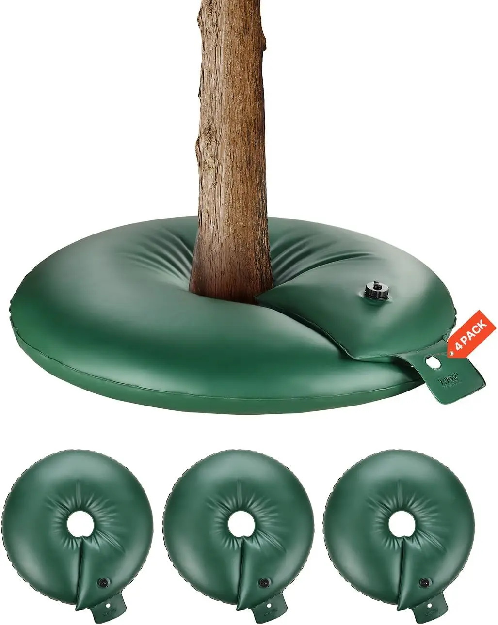 

Мешки для полива деревьев с медленным высвобождением воды, 4 штуки по 20 галлонов, многоразовые, заправляемые, для ирригации деревьев