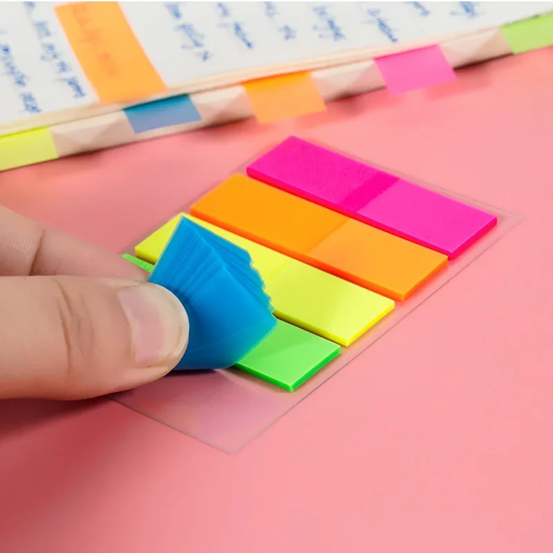 2026 Cute Kawaii Memo Pad Notepad Stationery Sticker Fluorescent Sticky Notes Office School Supplies Random Color
