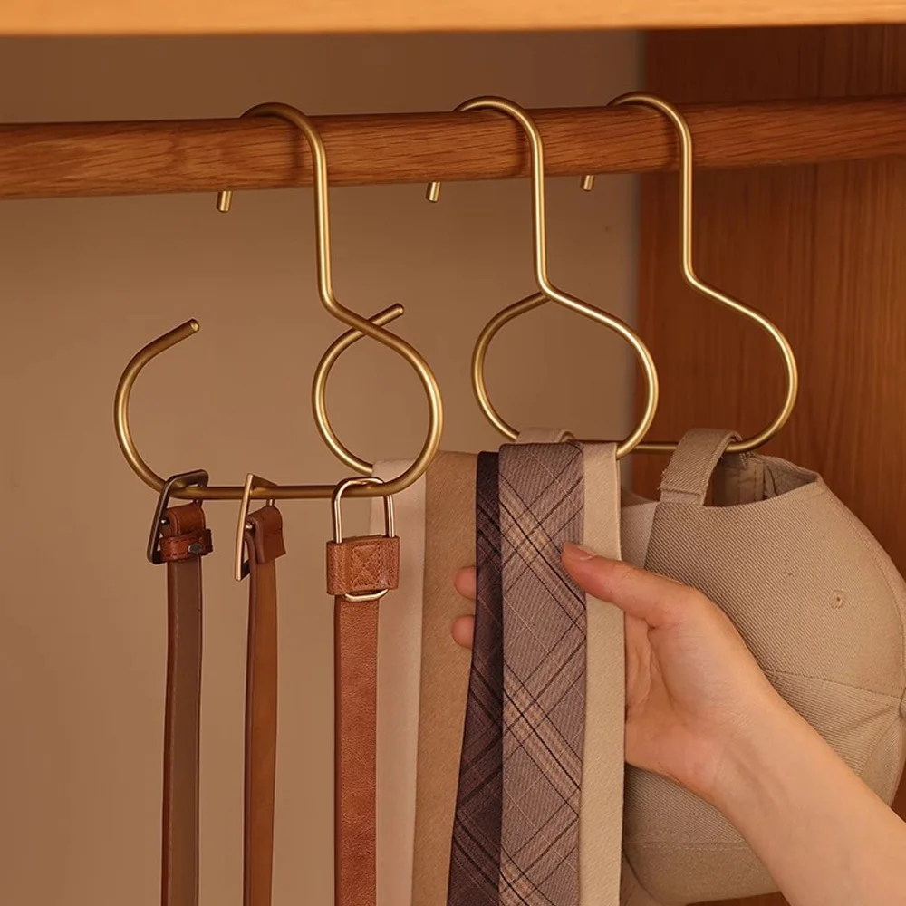 

5/10pcs Sling Belt Storage Racks Hats Hangers Baseball Cap Hanging Organizer Metal Hanger Laundry Drying Closet Space Saving