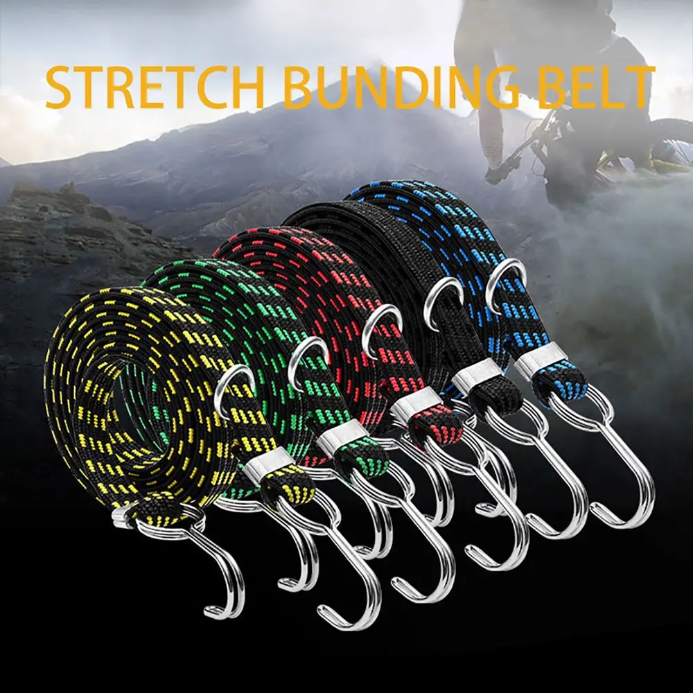Elastics Rubber Luggage Rope Cord Hooks Bikes Rope Tie Bicycle Luggage Roof Rack Strap Fixed Band Hook Bicycle Motorcycle
