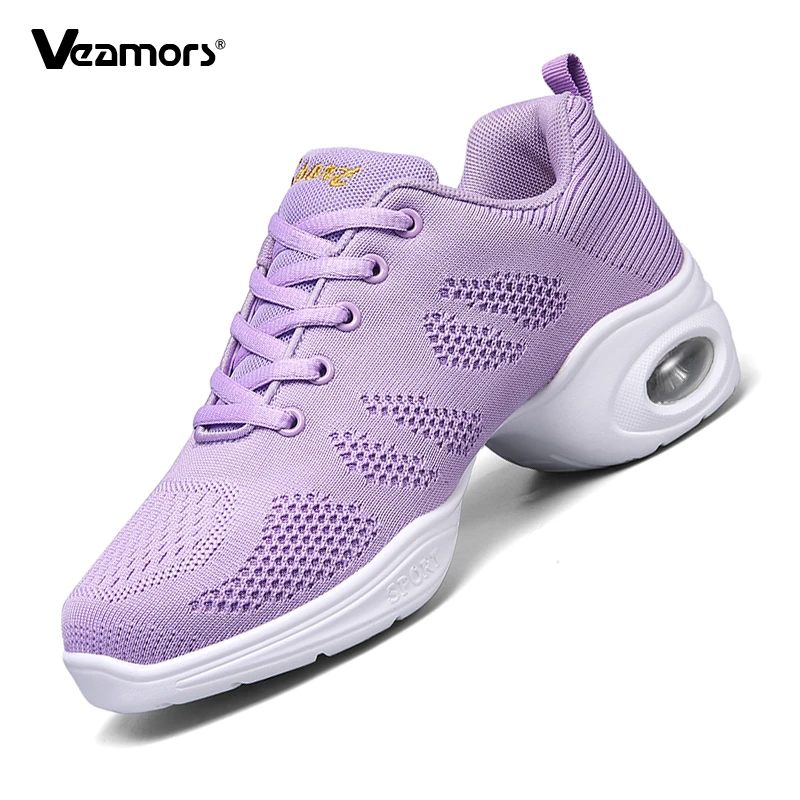 

Fashion Air Cushion Women Dance Shoes Elastic Soft Sole Jazz Dance Shoes Ladies Breathable Mesh Sports Shoes for Ballroom Latin