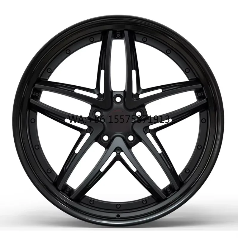 

Customized 2-piece deep lip forged car wheels, durable alloy construction with sleek appearance