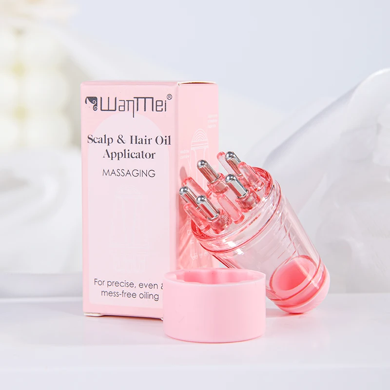 2 個ピンク染毛剤ツールセット 6.09 オンスヘアオイルアプリケーターボトルと 1 ミリリットル Dil 育毛ソリッドヘアコームサロン理髪ツール